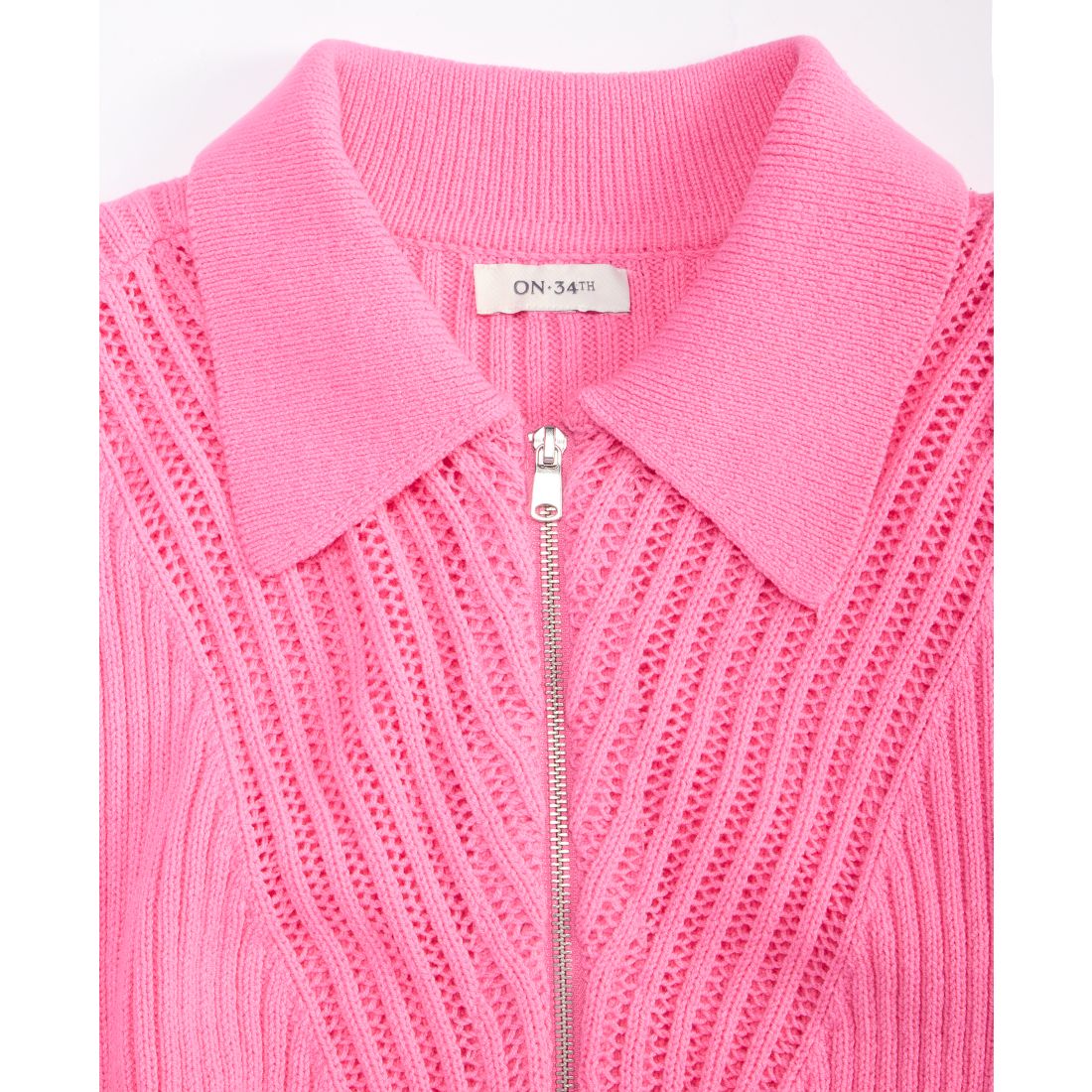 On 34th Women's Pointelle Zip Cardigan Sweater, Macy's Exclusive