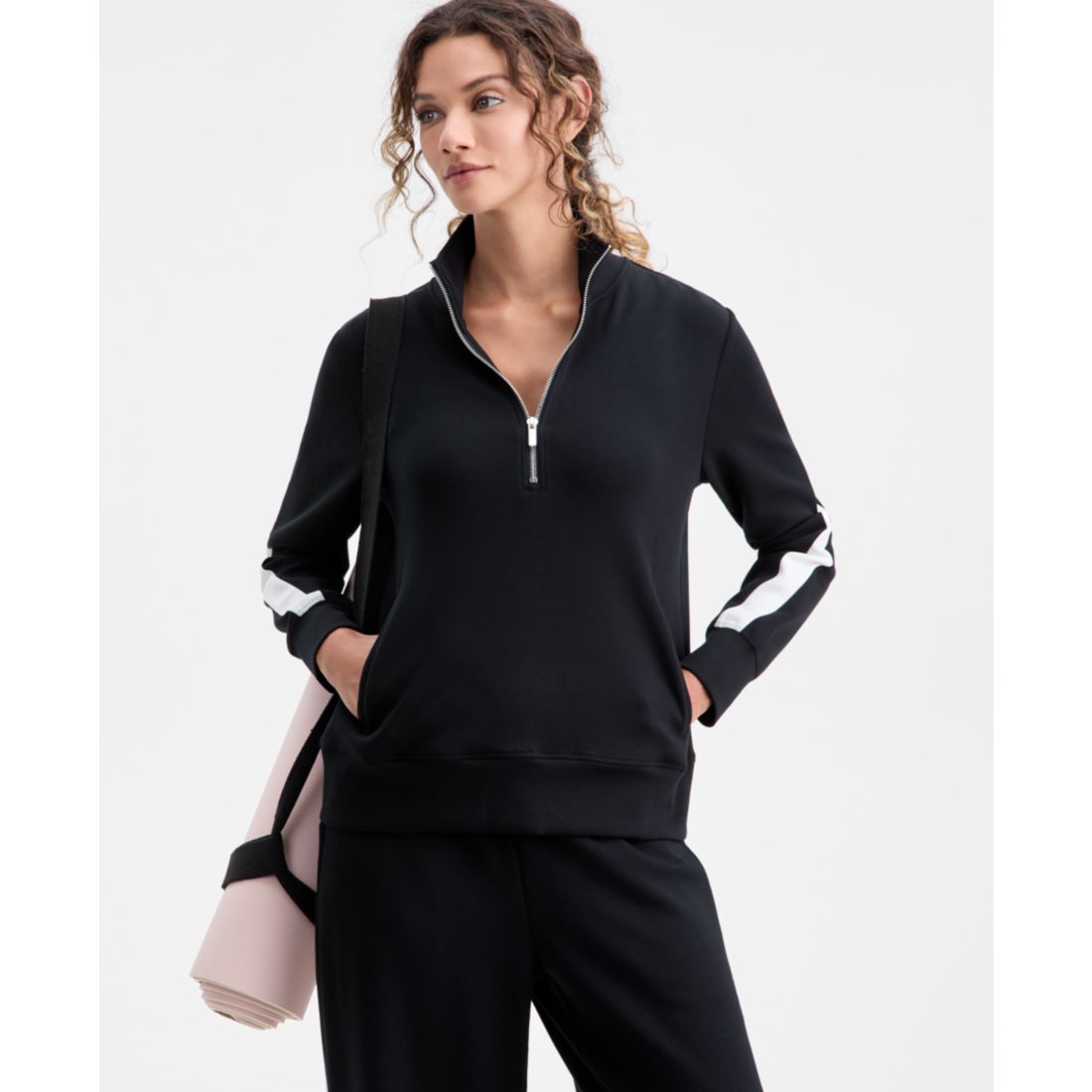 Id Ideology Women's Half-Zip Sweatshirt, Macy's Exclusive
