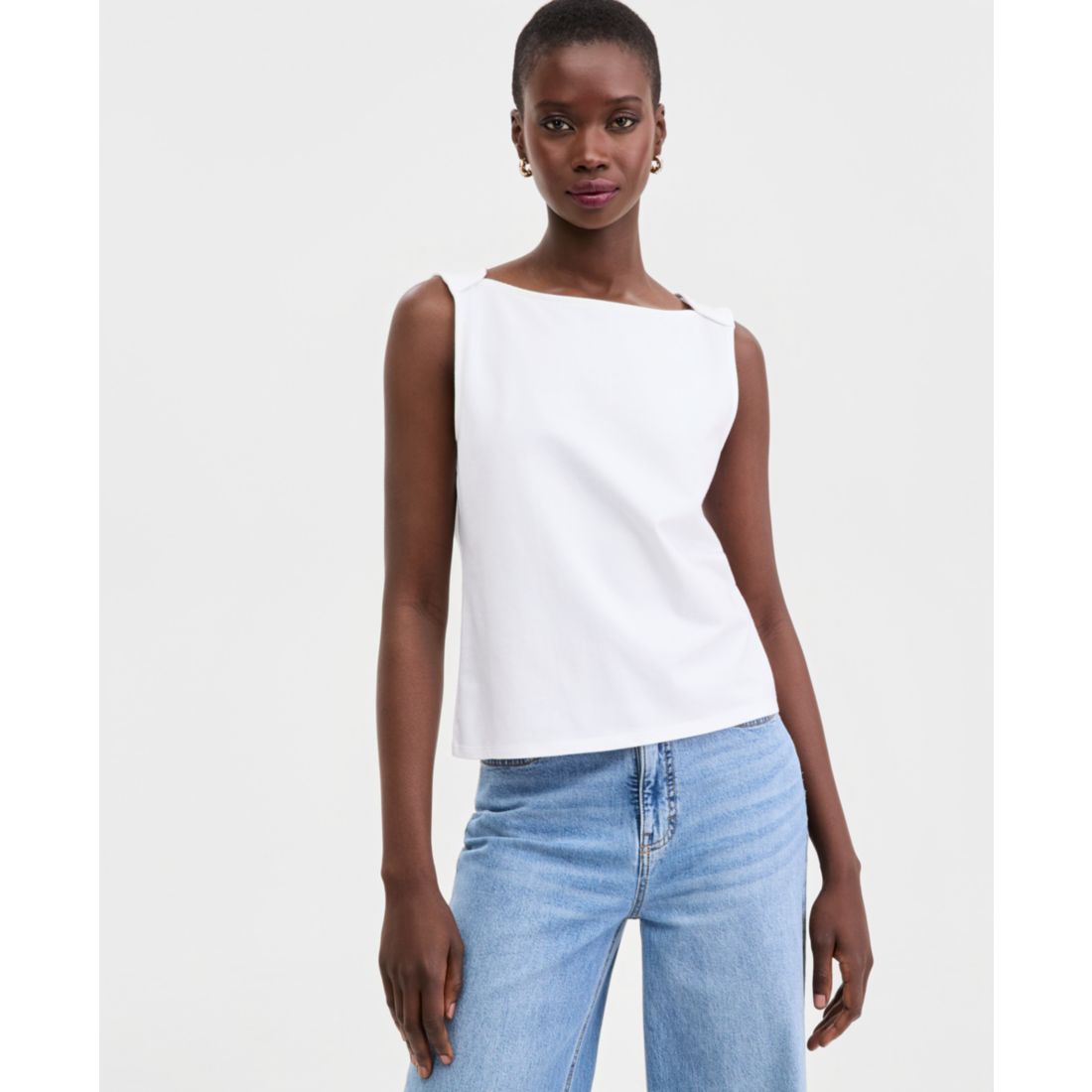 On 34th Women's Knit Sleeveless Boat-Neck Top, Macy's Exclusive