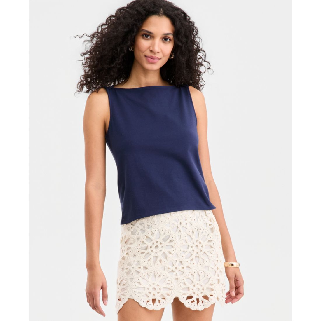 On 34th Women's Knit Sleeveless Boat-Neck Top, Macy's Exclusive
