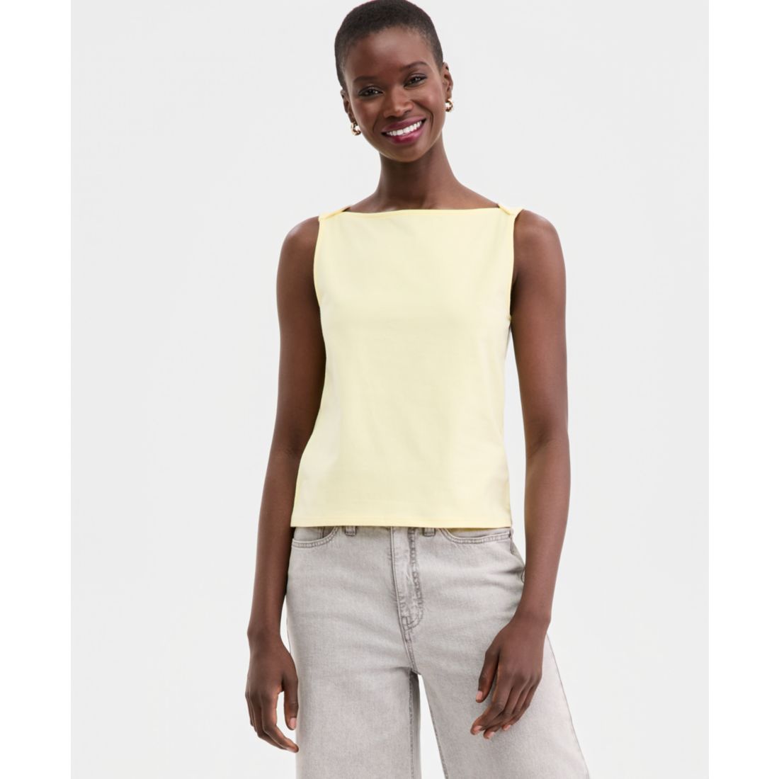 On 34th Women's Knit Sleeveless Boat-Neck Top, Macy's Exclusive