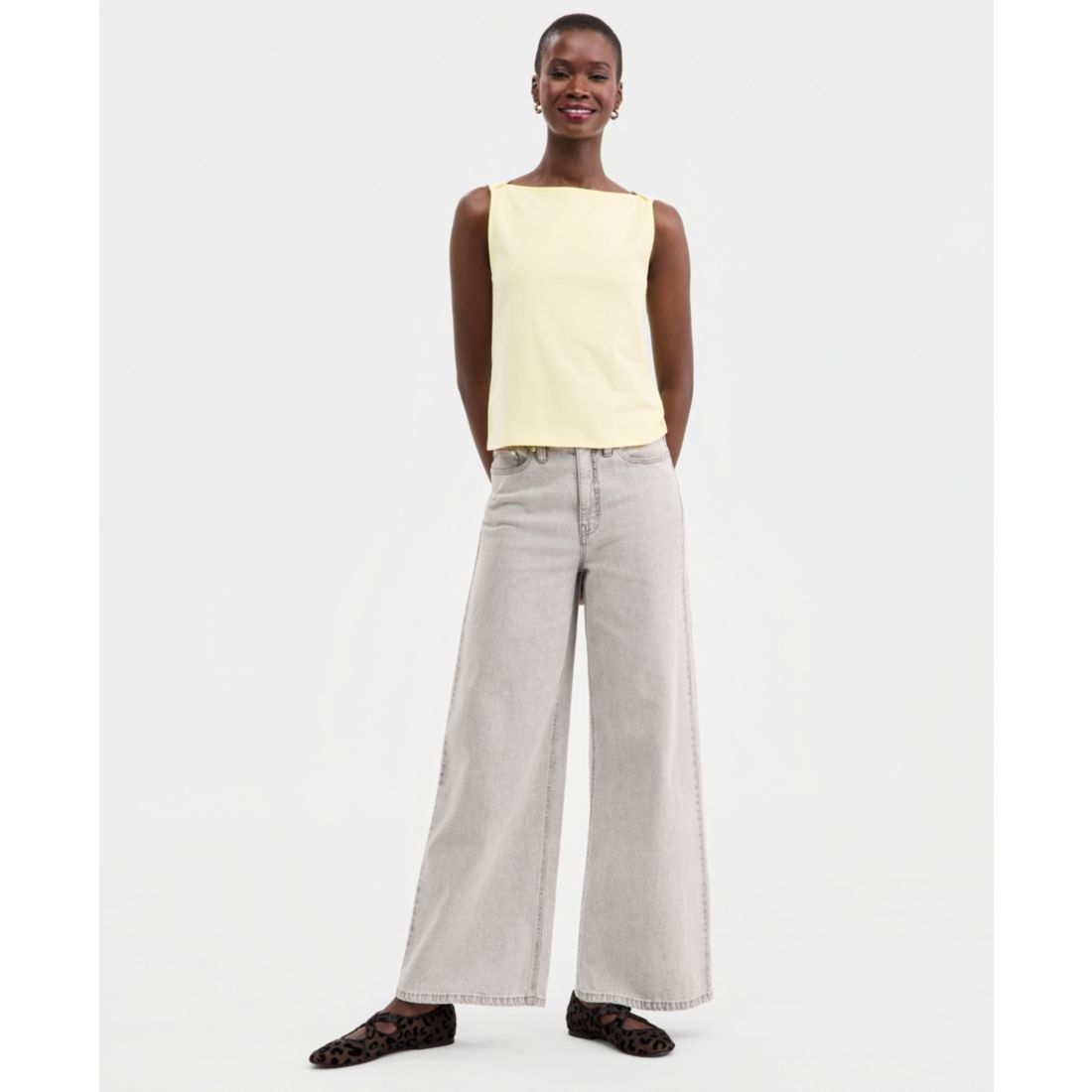 On 34th Women's Knit Sleeveless Boat-Neck Top, Macy's Exclusive
