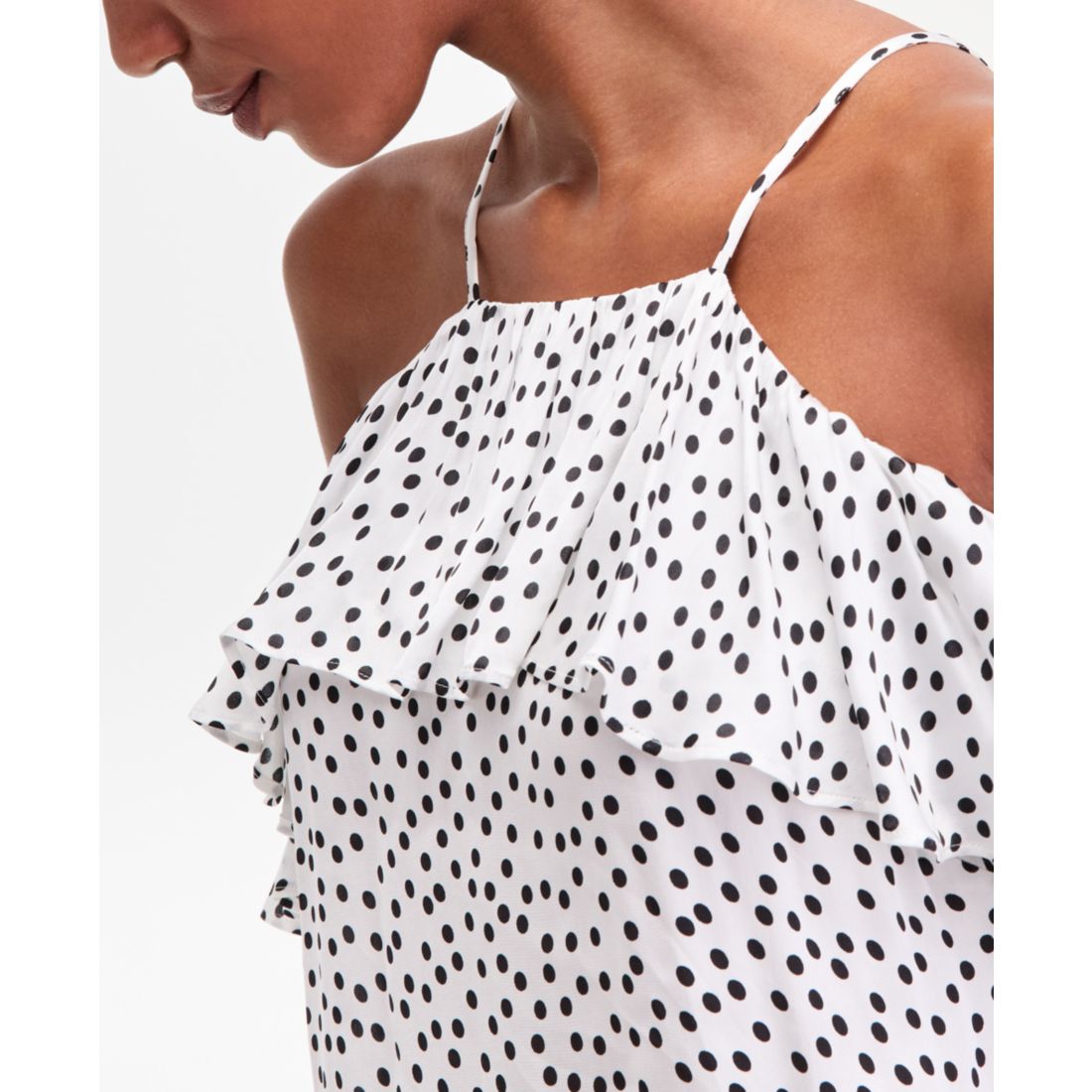 I.n.c. International Concepts Women's Long Sleeve Cold-Shoulder Printed Blouse, Macy's Exclusive