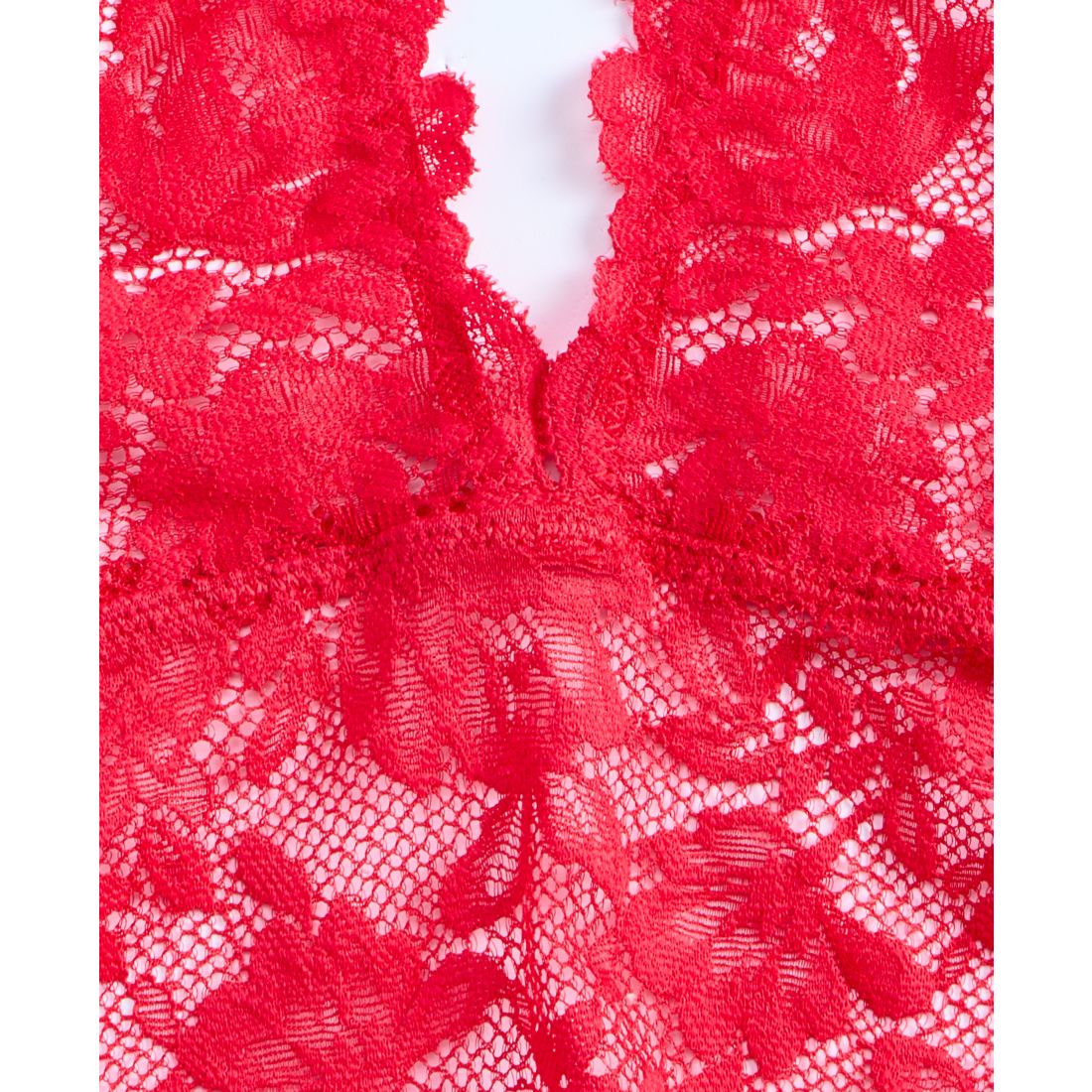 I.n.c. International Concepts Women's Lace Halter Plunge-Neck Bodysuit, Exclusively at Macy's