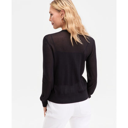 I.n.c. International Concepts Women's Lightweight Metallic-Knit V-Neck Cardigan, Macy's Exclusive