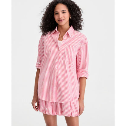 On 34th Women's Jenna Stripe Button-Front Shirt, Macy's Exclusive