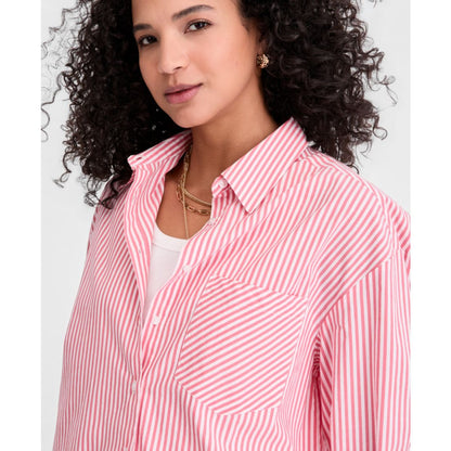 On 34th Women's Jenna Stripe Button-Front Shirt, Macy's Exclusive