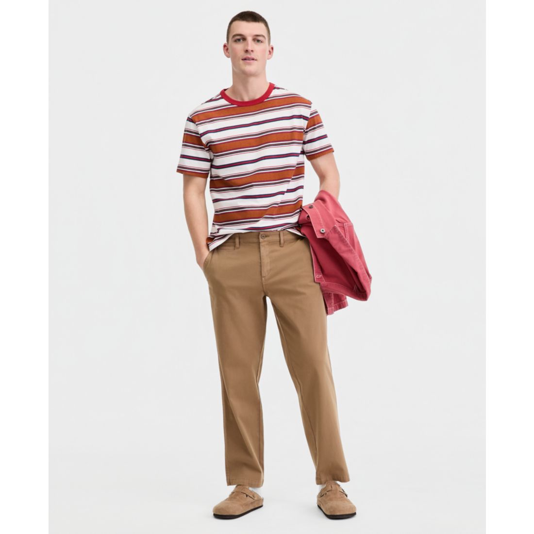 Sun + Stone Men's Cotton Chance Striped Crewneck T-Shirt, Macy's Exclusive