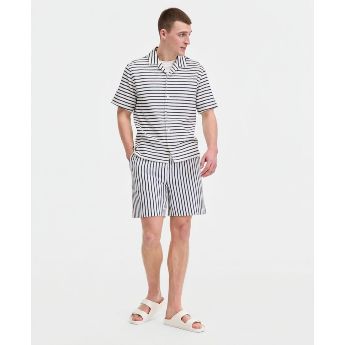 Sun + Stone Men's Jack Stripe Short-Sleeve Camp Shirt, Macy's Exclusive