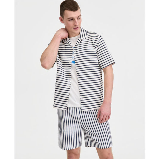 Sun + Stone Men's Jack Stripe Short-Sleeve Camp Shirt, Macy's Exclusive