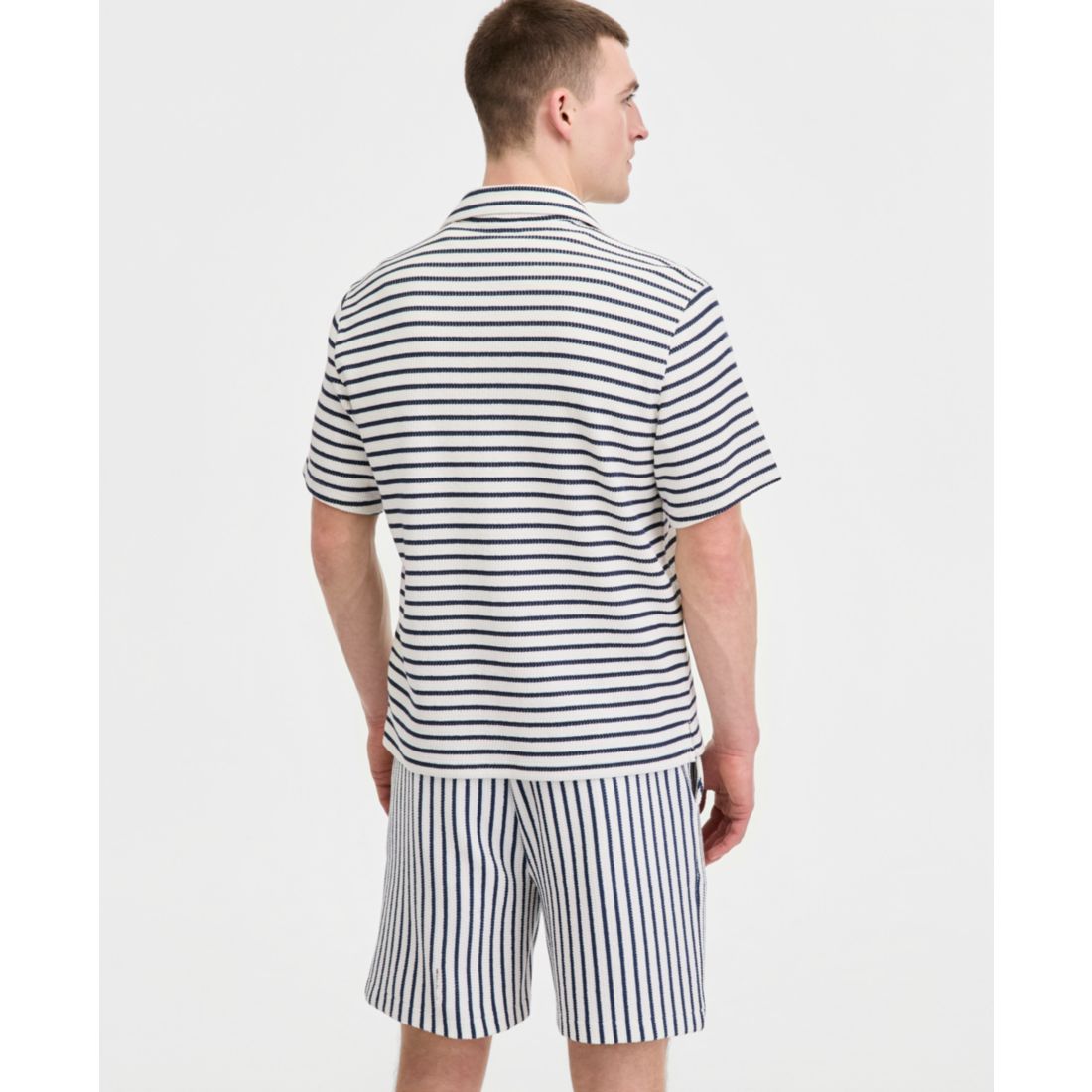 Sun + Stone Men's Jack Stripe Short-Sleeve Camp Shirt, Macy's Exclusive