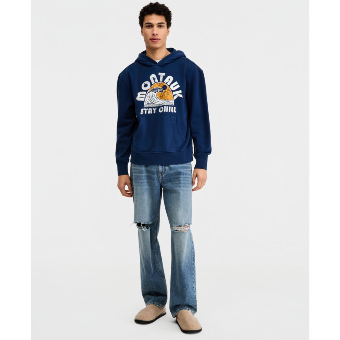 Sun + Stone Men's Montauk Graphic Pullover Hoodie, Macy's Exclusive