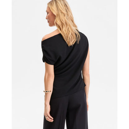 I.n.c. International Concepts Women's Short Sleeve Asymmetric Blouse, Macy's Exclusive