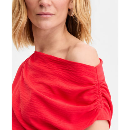 I.n.c. International Concepts Women's Short Sleeve Asymmetric Blouse, Macy's Exclusive