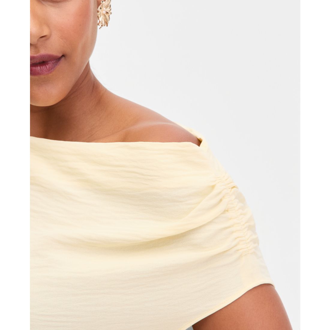 I.n.c. International Concepts Women's Short Sleeve Asymmetric Blouse, Macy's Exclusive
