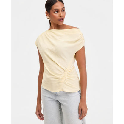 I.n.c. International Concepts Women's Short Sleeve Asymmetric Blouse, Macy's Exclusive