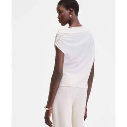 I.n.c. International Concepts Women's Short Sleeve Asymmetric Blouse, Macy's Exclusive