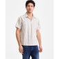 Sun + Stone Men's Cotton Anchor-Stripe Quarter-Zip Shirt, Macy's Exclusive