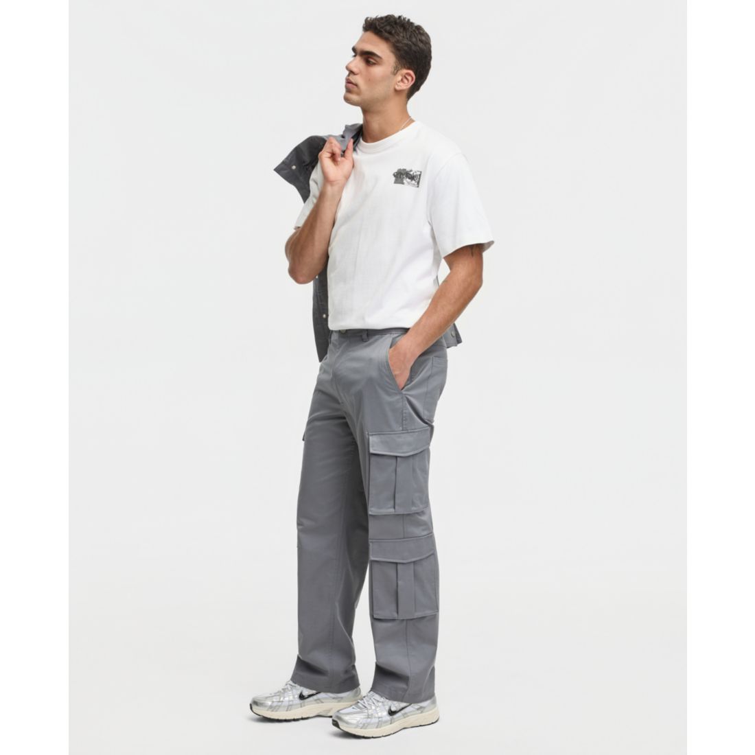 Mode of One Men's Relaxed-Fit Stretch Twill Cargo Pants, Macy's Exclusive