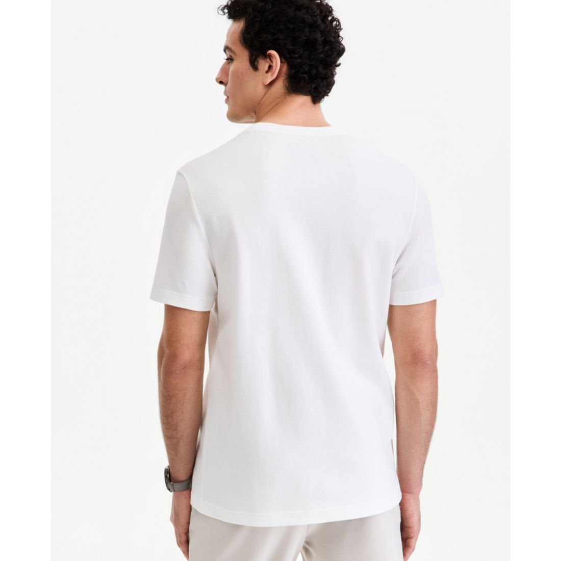 Alfani Men's Short-Sleeve Textured Mercerized T-Shirt, Macy's Exclusive