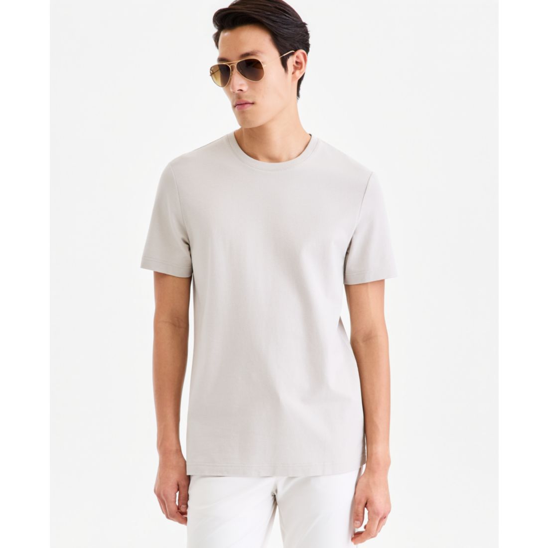 Alfani Men's Short-Sleeve Textured Mercerized T-Shirt, Macy's Exclusive