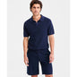 Alfani Men's Cotton Johnny Collar Short-Sleeve Sweater, Macy's Exclusive