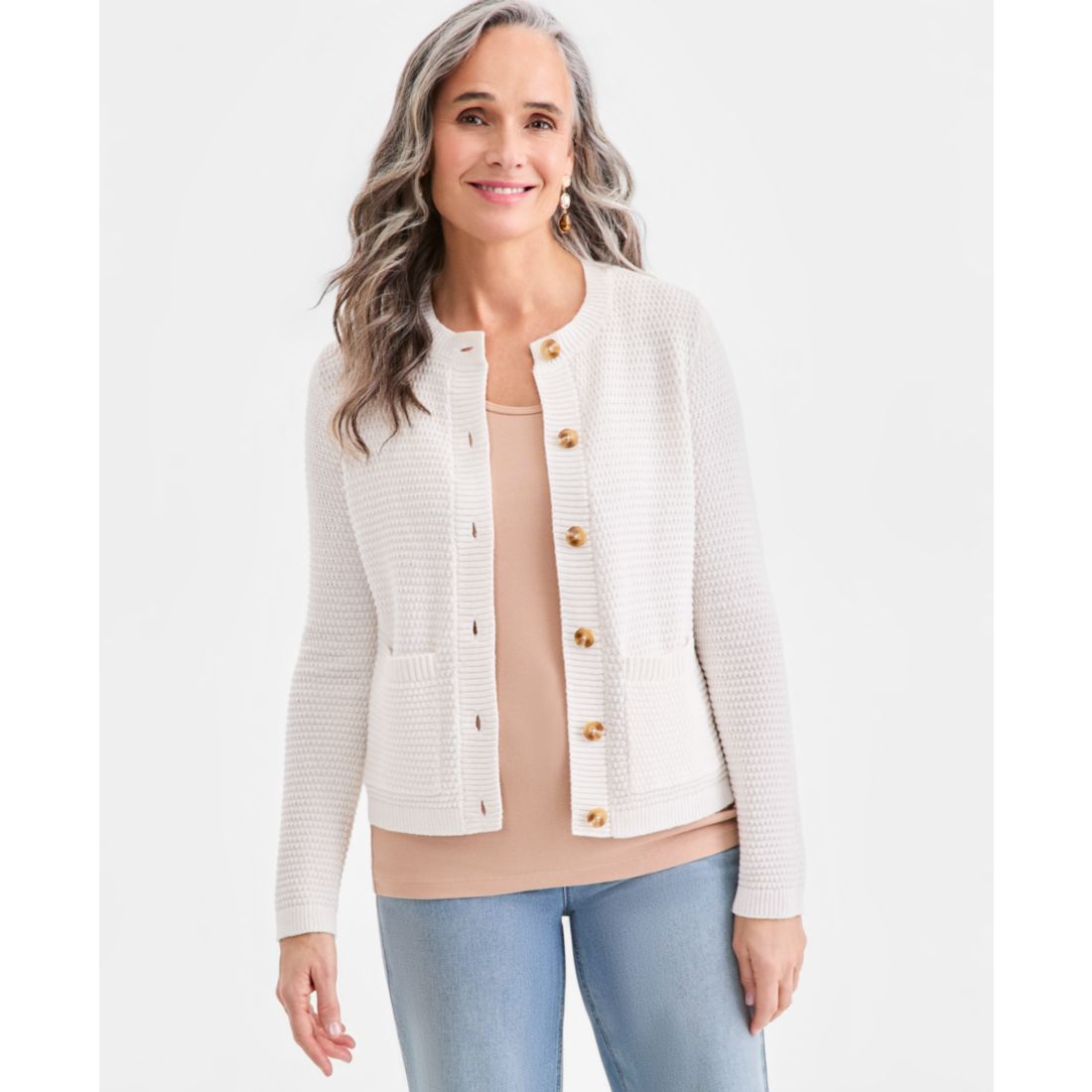 Style & Co Women's Textured Cardigan Sweater, Macy's Exclusive