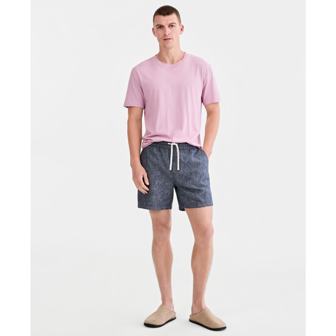 Sun + Stone Men's Linen Blend 6" Pull-On Shorts, Macy's Exclusive