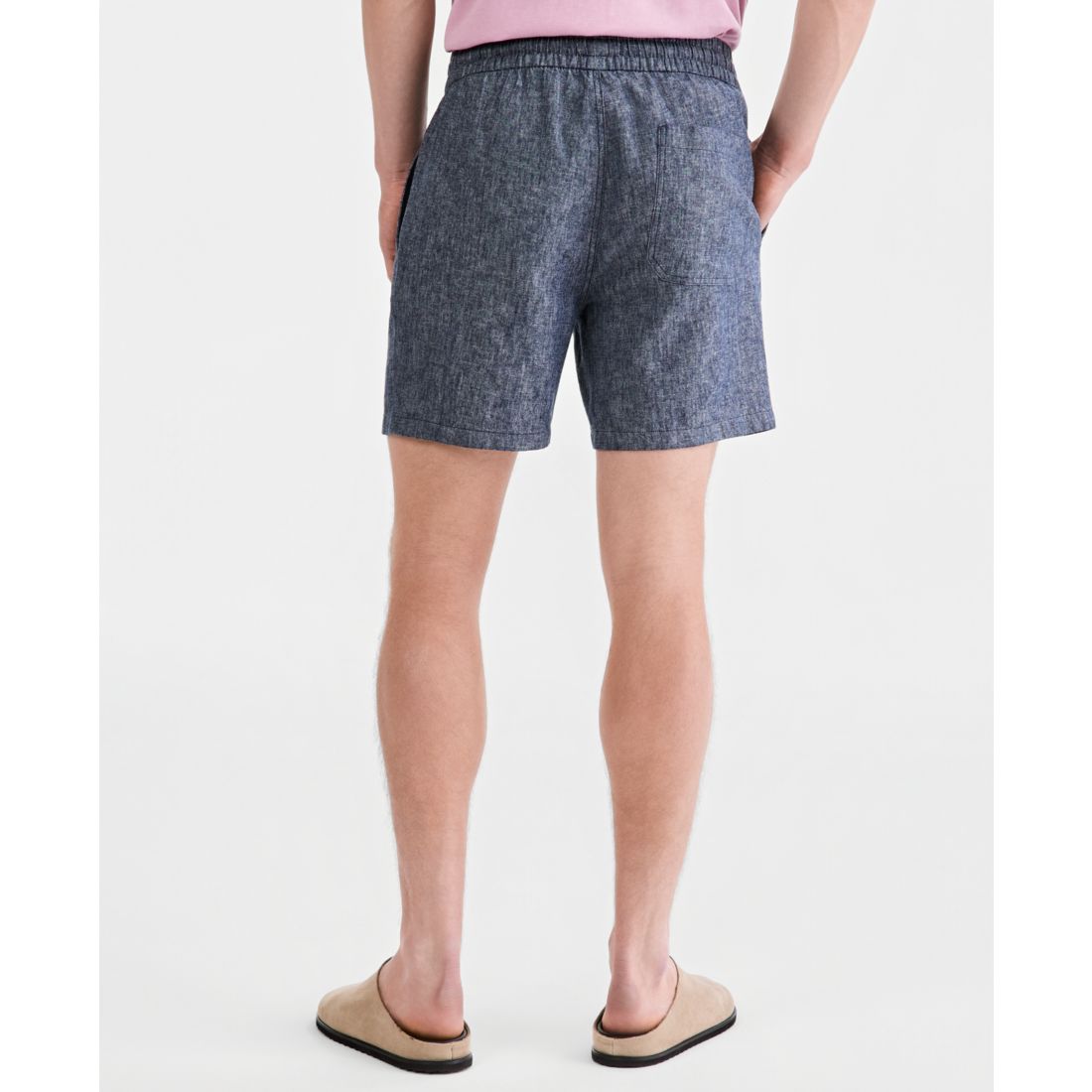 Sun + Stone Men's Linen Blend 6" Pull-On Shorts, Macy's Exclusive
