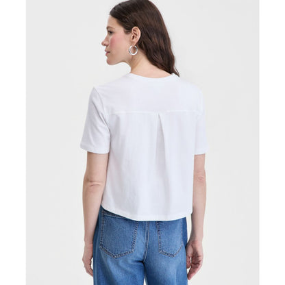 On 34th Women's Cotton Relaxed Jersey Dreamscape Applique Tee, Macy's Exclusive