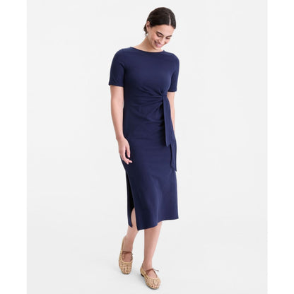 On 34th Women's Crewneck Wrap Tie Dress, Created for Macy's