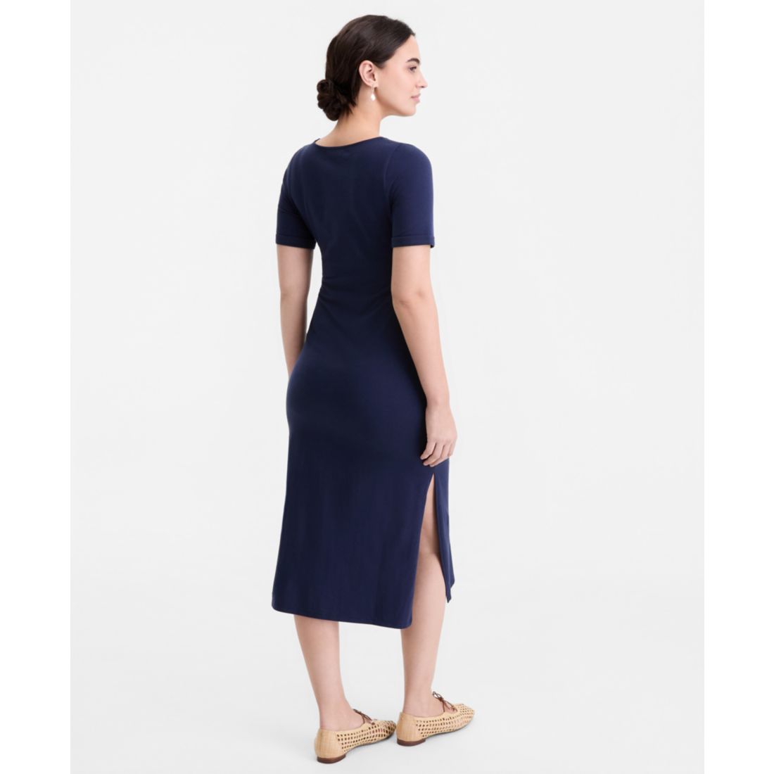 On 34th Women's Crewneck Wrap Tie Dress, Created for Macy's