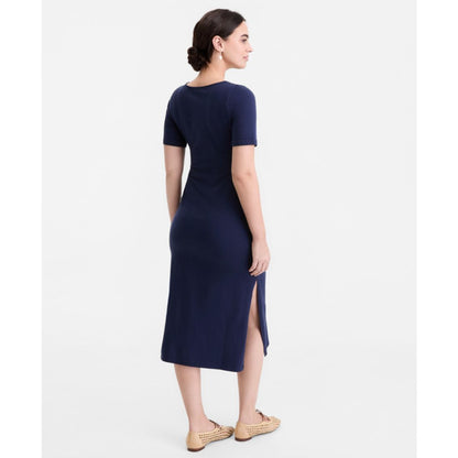On 34th Women's Crewneck Wrap Tie Dress, Created for Macy's