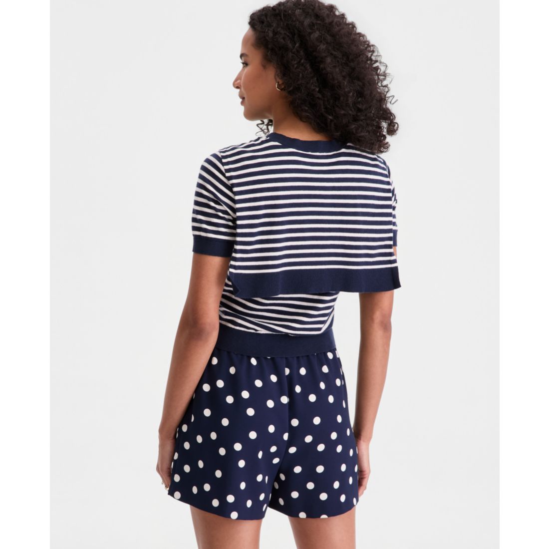 On 34th Women's Stripe Tie-Front Sweater Tee, Macy's Exclusive
