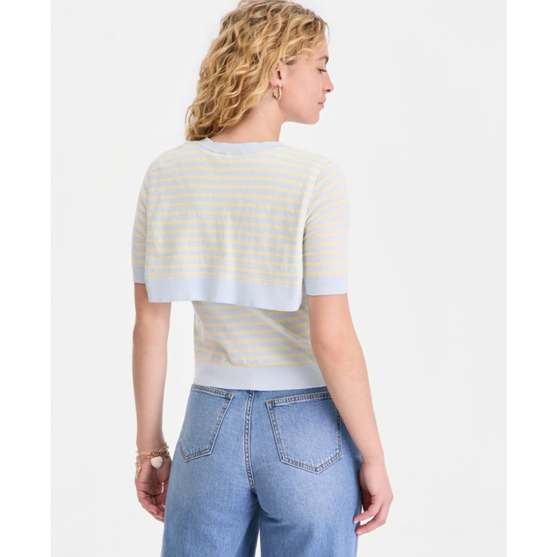 On 34th Women's Stripe Tie-Front Sweater Tee, Macy's Exclusive
