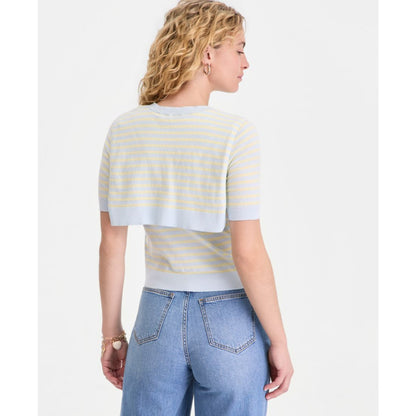 On 34th Women's Stripe Tie-Front Sweater Tee, Macy's Exclusive