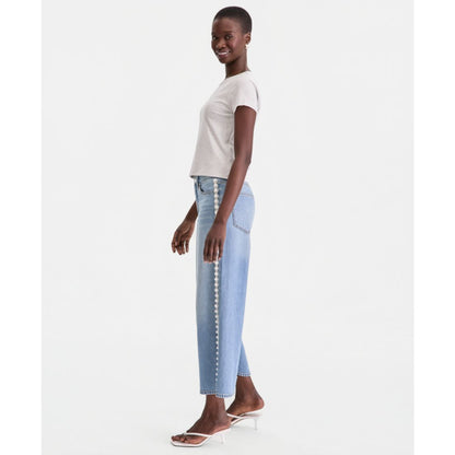 On 34th Women's High-Rise Cropped Faux-Pearl-Trim Jeans, Macy's Exclusive
