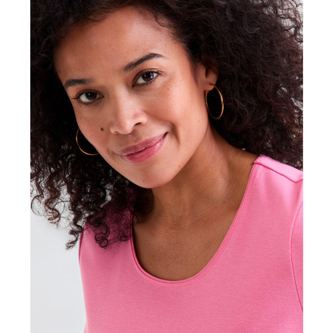 Style & Co Women's Cotton Short-Sleeve Scoop-Neck Top, Exclusively at Macy's