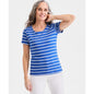 Style & Co Women's Printed Short-Sleeve Scoop-Neck Top, Macy's Exclusive