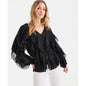 I.n.c. International Concepts Women's Long-Sleeve Ruffled Blouse, Macy's Exclusive