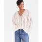 I.n.c. International Concepts Women's Long-Sleeve Ruffled Blouse, Macy's Exclusive