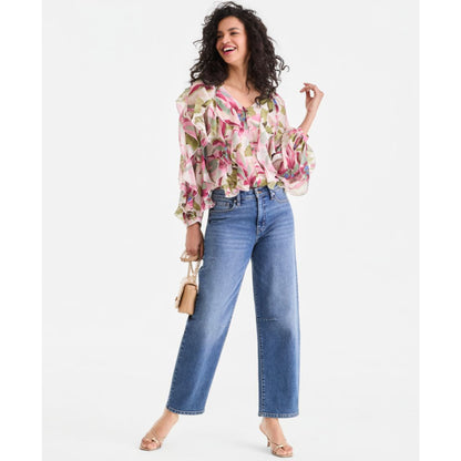 I.n.c. International Concepts Women's Long-Sleeve Ruffled Blouse, Macy's Exclusive