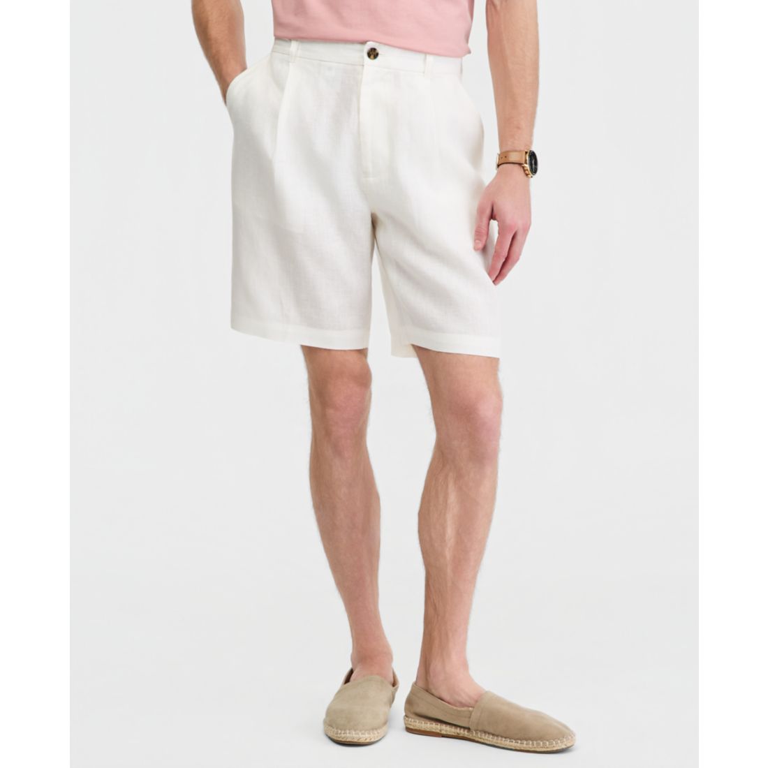 Club Room Men's Linen Pleated Shorts, Macy's Exclusive