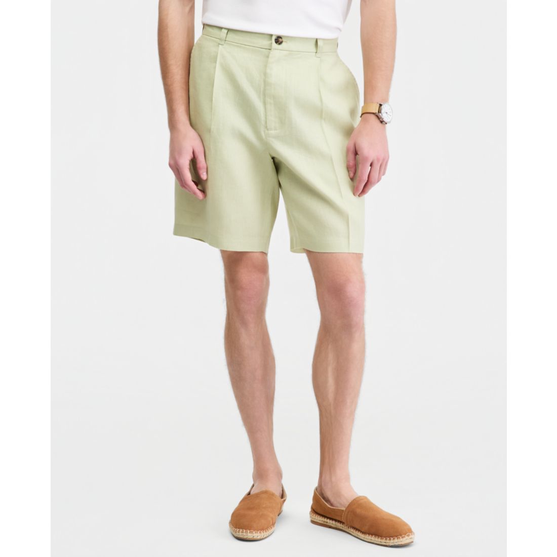 Club Room Men's Linen Pleated Shorts, Macy's Exclusive