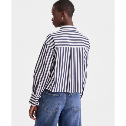 On 34th Women's Cotton Cropped Poplin Shirt, Macy's Exclusive