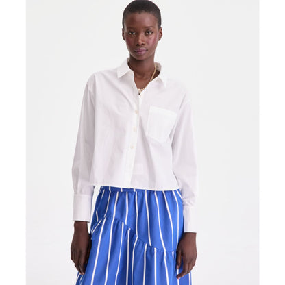 On 34th Women's Cotton Cropped Poplin Shirt, Macy's Exclusive