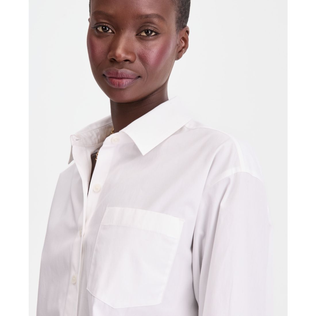 On 34th Women's Cotton Cropped Poplin Shirt, Macy's Exclusive