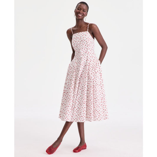 On 34th Women's Square-Neck Seamed Fit & Flare Midi Dress, Macy's Exclusive