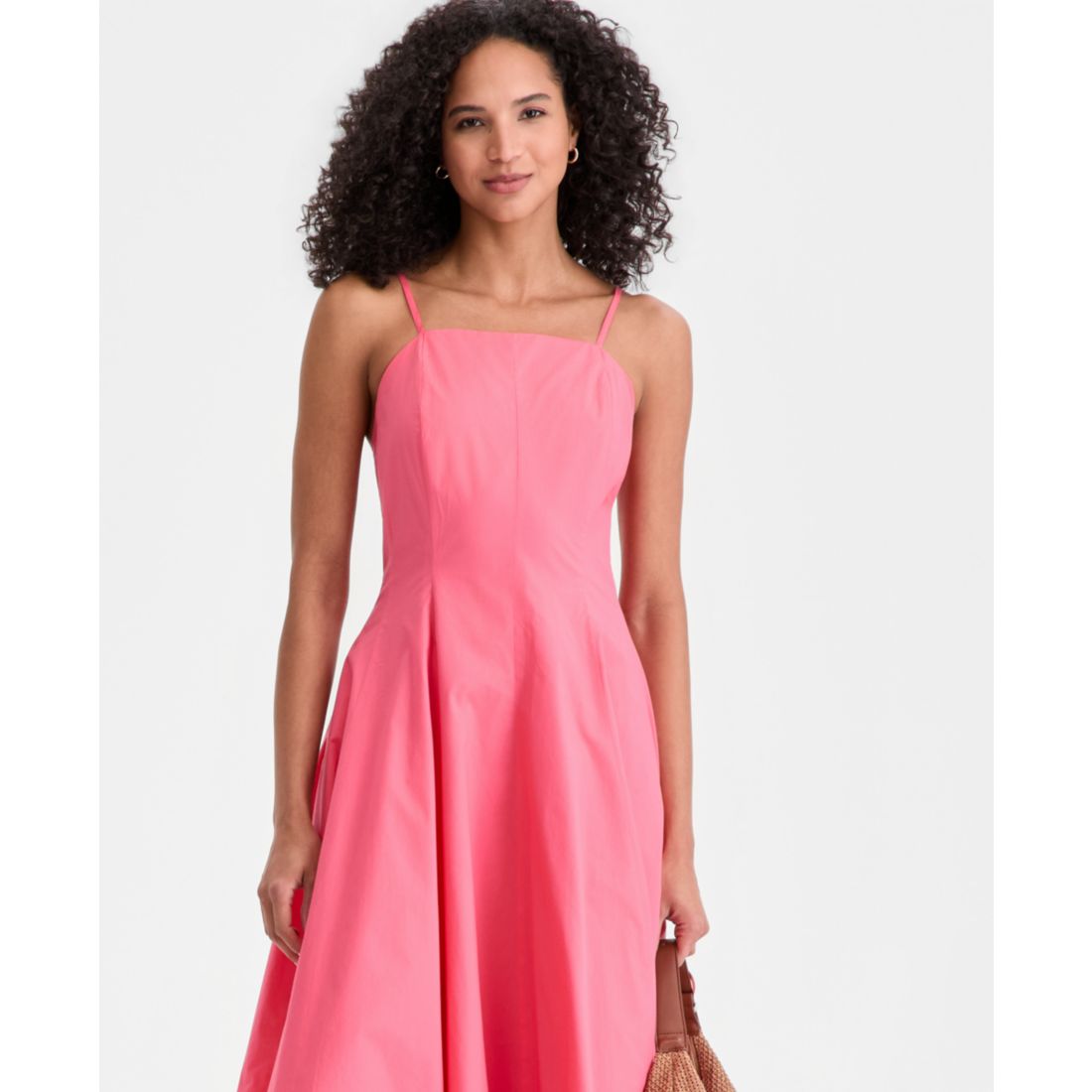 On 34th Women's Square-Neck Seamed Fit & Flare Midi Dress, Macy's Exclusive