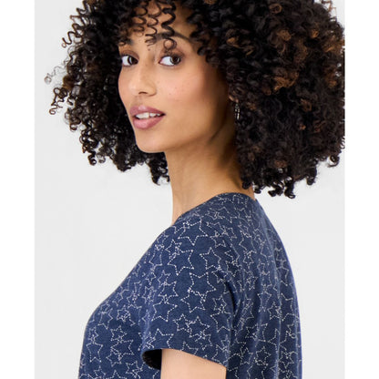 Style & Co Petite Star-Print Short-Sleeve Perfect T-Shirt, Macy's Exclusive